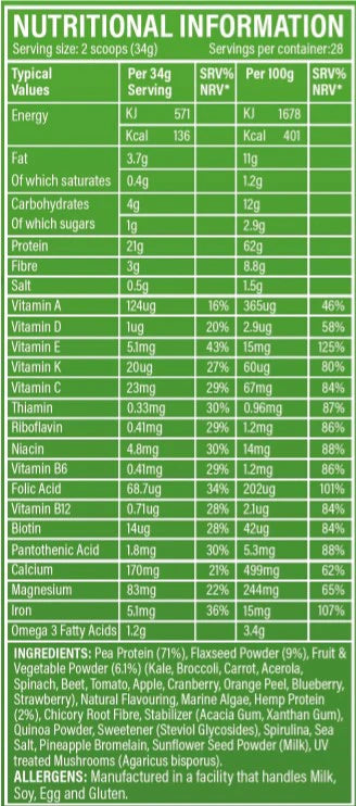 TBJP Superfood Greens 1kg