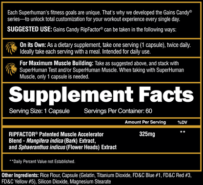 Alpha Lion Gains Candy Ripfactor 60 Capsules