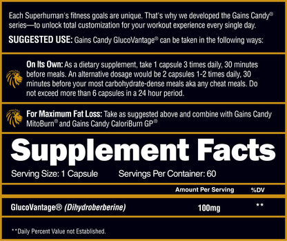 Alpha Lion Gains Candy Glucovantage 60 Capsules